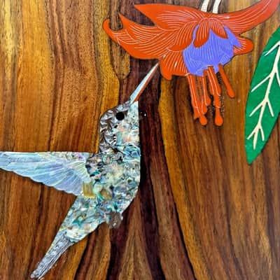 Acoustic Baritone Guitar Handmade by Blueberry, 6 String wood Hummingbird Guitar, Custom Handcrafted Wooden Guitar, Baritone, Steel Strings image 3
