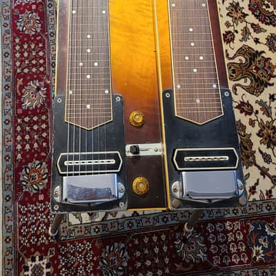 1939 Gibson 8/7 Grande Console Dual Neck Steel Guitar Sunburst image 6