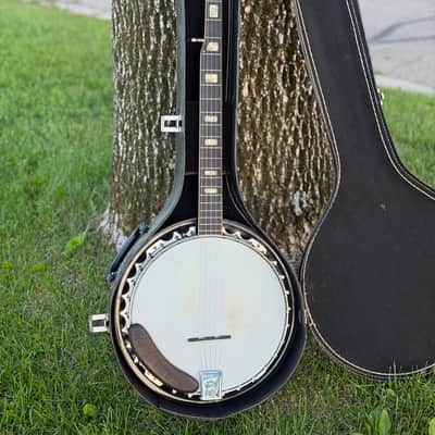 Vintage Delta Hondo HB75-A 5 String Banjo w case 70’s 80’s - Mahogany image 2