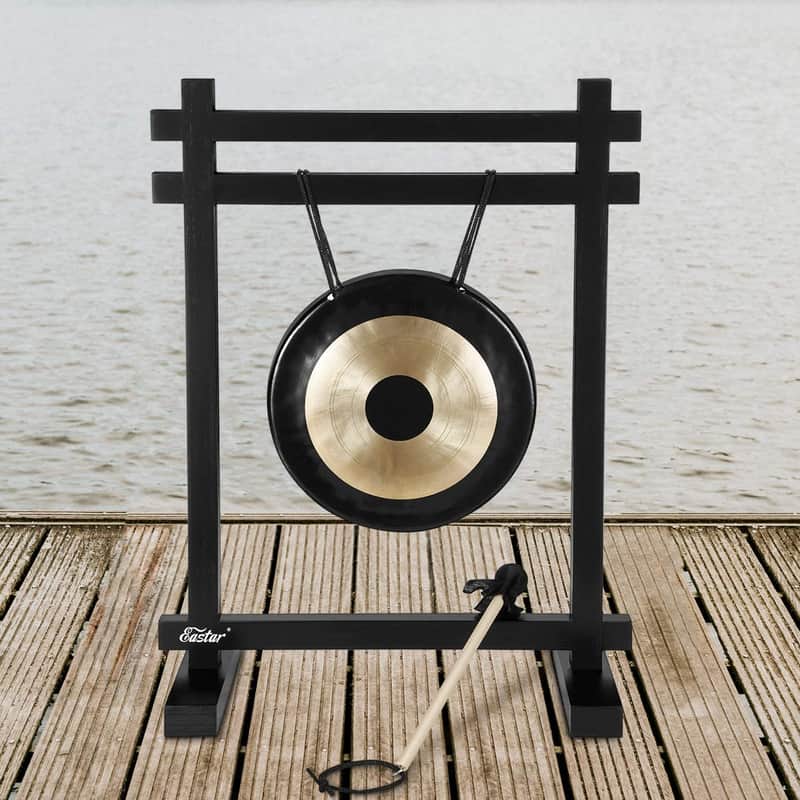 Large Gong Desk Chime Meditation Percussion Instrument image 1