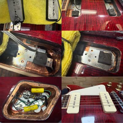 Gibson Les Paul Deluxe Guitar 30th Anniversary 2001 - Wine Red Flame Top w/Mods + OHSC image 18