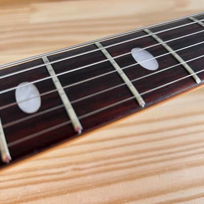 Morris Double Cutaway HH Alembic Clone 1970s 1980s - Natural Transparent in Excellent Condition with Brown Vinylex Gigbag image 10