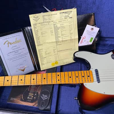 NEW! Fender Custom Shop Flamethrower Telecaster Custom - NOS - Modern Specs - Texas Special Pick-Ups - AAAA Flamed Neck - 3-Tone Sunburst - Authorized Dealer - 7.55lbs - G07106 image 14