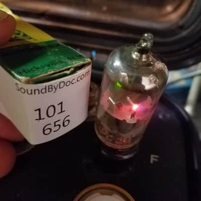 Amperex JAN 6922 tNOS AT1000 TESTED Balanced! PI Vacuum Tube USA Military Gold Pins E88CC dual triode 1960-1966 image 4