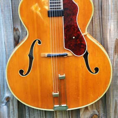 Vintage 1949 Epiphone Emperor/Natural Blonde/Hidden Controls/Floating Pickup/Second NOS Pick Guard image 1