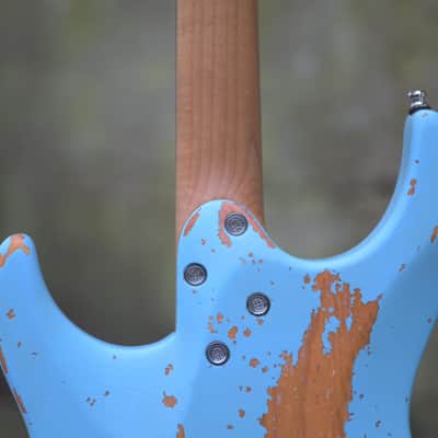 Mayones Aquila Aged 6 V24 - Monolith Daphne Blue Nitro(Relic) image 11