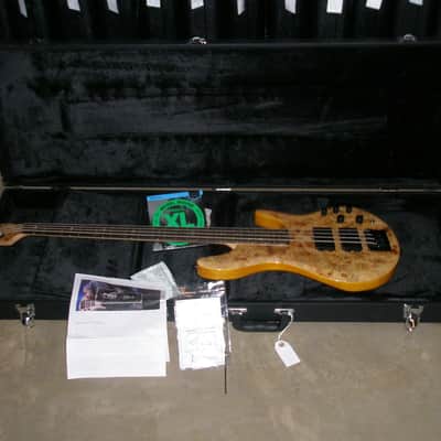 Michael Kelly Pinnacle 4 2020s - Natural Burl Fretless image 1