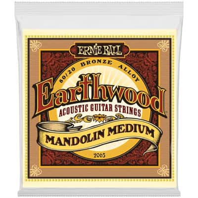 Ernie Ball Mandolin Strings Earthwood 2065 Medium Loop End 2 Pack image 2