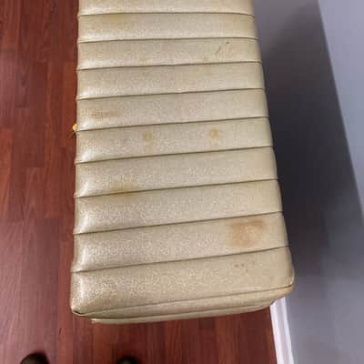 Kustom K250-4 Amp and Speaker Cabinet Gold Sparkle Tuck and Roll image 7