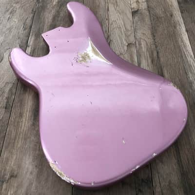 FRANCHIN Jupiter bass body Relic Aged Burgundy Mist Metallic 100% Nitro Lacquer Basswood Precision-Style Made in Italy - Stock piece #23120726 imagen 2