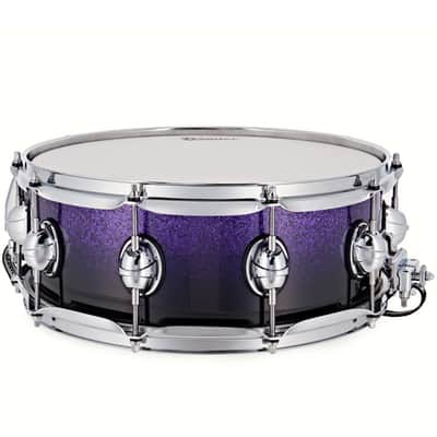 Premier Genista Maple 14" x 5.5" Purple Fade Sparkle Snare Drum PGM1455SPSF image 2