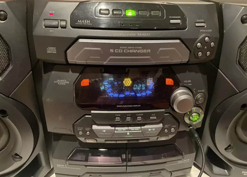 Panasonic SA-AK17 5 CD Changer Radio Dual Cassette Deck Stereo