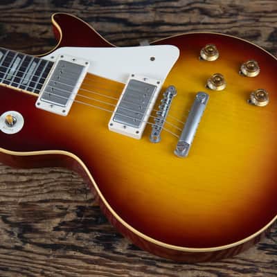 2010 Gibson Les Paul R8 1958 Reissue Plain Top Sunburst image 6