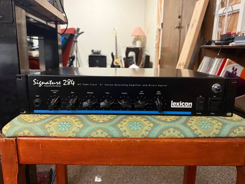 Lexicon Signature 284 All Tube Class A Stereo Recording Amplifier and Direct Source Late 1990s - Black image 1