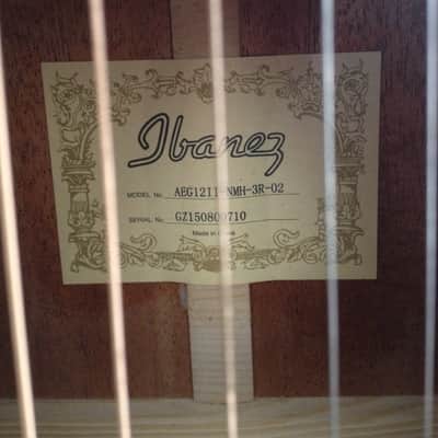 Ibanez AEG12II NMH Natural Mahogany High Gloss Finish image 3