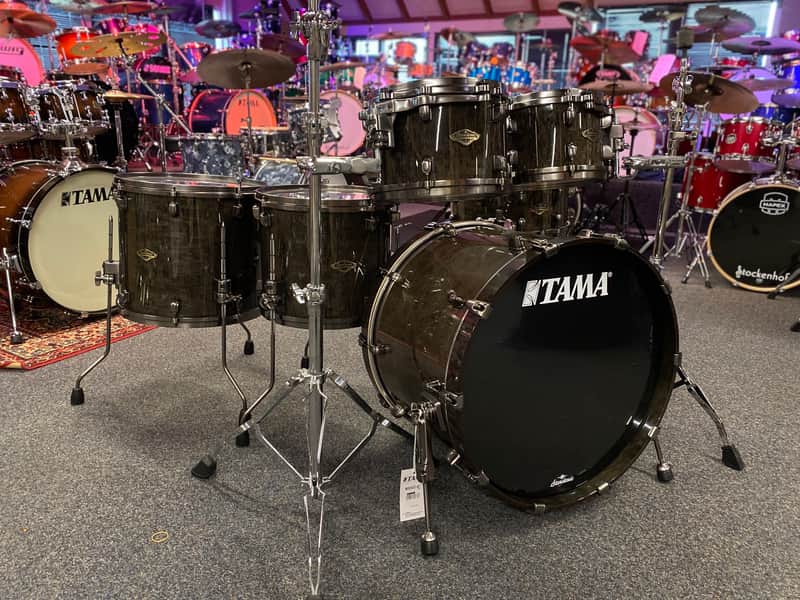 Tama Starclassic Walnut/Birch Limited Kit 2022 Gloss Charcoal Tamo Ash 5 piece drum set image 1