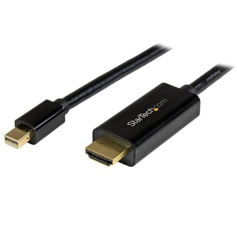 StarTech.com 6ft (2m) DisplayPort to HDMI Cable - 4K 30Hz - DisplayPort to HDMI Adapter Cable - DP 1.2 to HDMI Monitor Cable Converter - Latching DP Connector - Passive DP to HDMI Cord (DP2HDMM2MB) image 1
