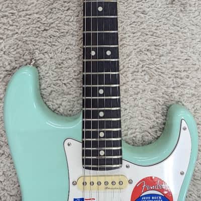 Fender Jeff Beck Stratocaster Guitar, Rosewood Fretboard, Surf Green with Case image 6