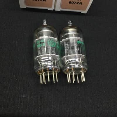MATCHED PAIR GE JG 6072 (12AY7) Black Plate TESTED  Vacuum Tubes J.9084 image 2