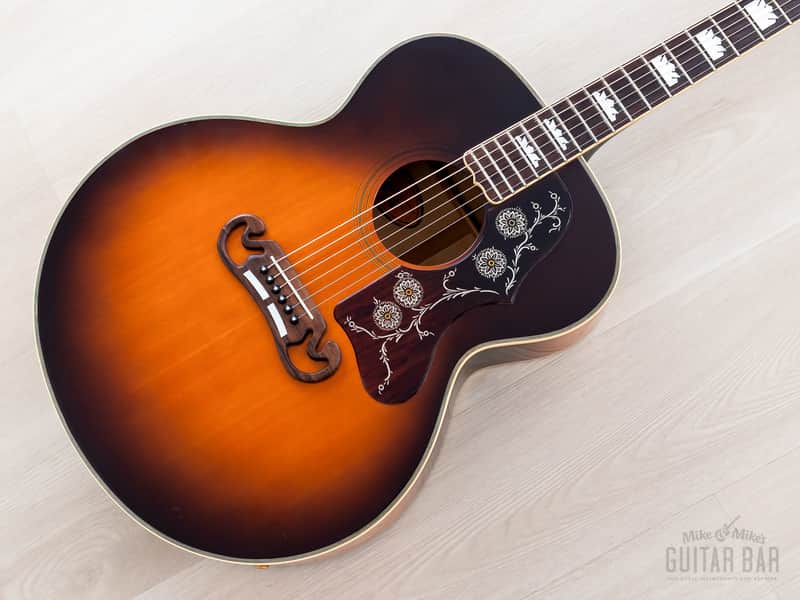 1992 Orville by Gibson J-200 Jumbo Acoustic Electric Guitar Sunburst w/ Case image 1
