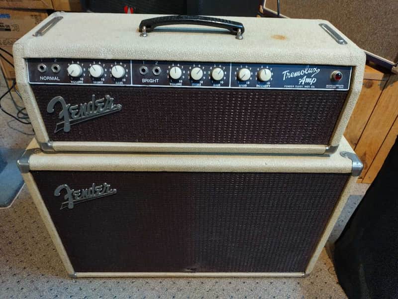Vintage Early 1960's 6G9 Fender Tremolux w/ Matching 2x10 cab Blonde Free Shipping! image 1