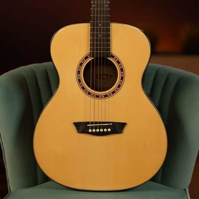 Washburn AF5K Apprentice Series Folk Body Spruce Top Mahogany Neck 6-String Acoustic Guitar w/Hard Case image 4