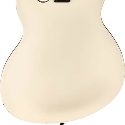 Fender Tom DeLonge Starcaster Electric Guitar, Rosewood Fingerboard, Black Hardware, Satin Olympic White image 3