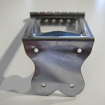 Harmony & Silvertone Flat Top Guitar Tailpiece Authentic Vintage Part Circa-1950s-1960s-Chrome image 3