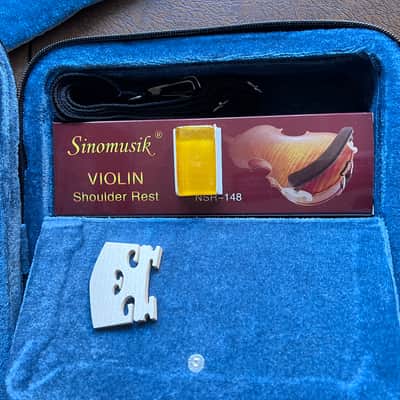 Sinomusik HVB 01 4/4 Full Size Violin Outfit – Solid Spruce, Flame Maple – Brand New image 4