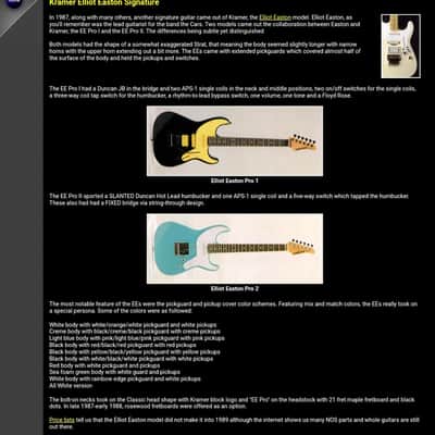 Kramer Elliot Easton  EE-Pro2 Custom 1987 - Gloss Black image 10