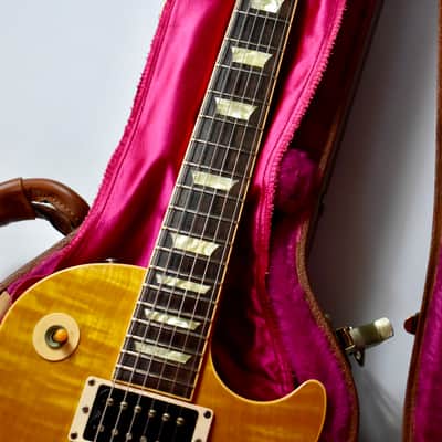 1994 Gibson Yamano Les Paul Classic Premium Plus Translucent Amber w/OHSC, AAA, 9lbs, Slash image 19