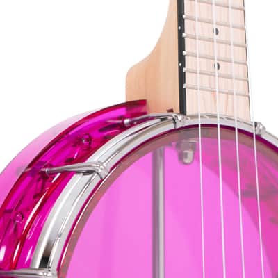 Gold Tone Little Gem (Amethyst): See-Through Banjo-Ukulele with Bag image 4