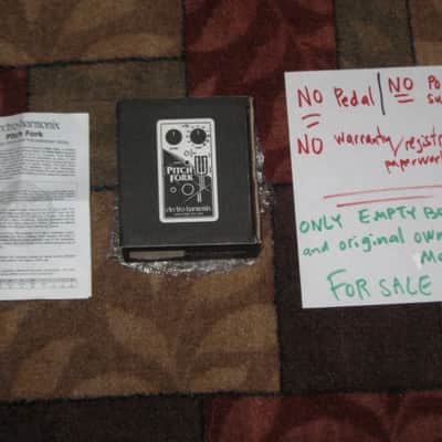 lightly handled Electro Harmonix EMPTY CARDBOARD BOX, original Owner's Manual , & bubble wrap ONLY for Pitch Fork Polyphonic Pitch Shifter	(NO pedal, NO power supply, NO warranty / registration paperwork) 2010s (specifically from 2014) image 1