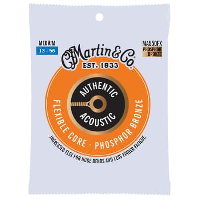 Martin MA550FX Authentic Flexible Core Phosphor Bronze Acoustic Guitar Strings - Medium (.13 - .56)