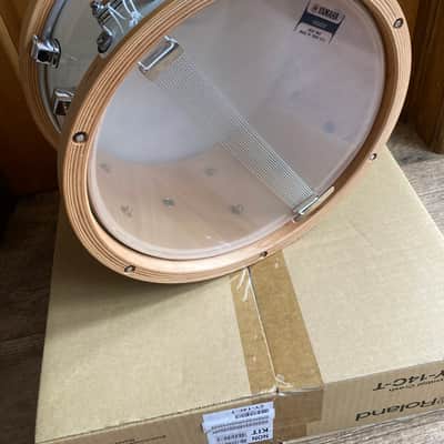Yamaha WSD13AJ Akira Jimbo Signature 13x7" Beech Snare Drum with Wood Hoops 2000s - White image 10