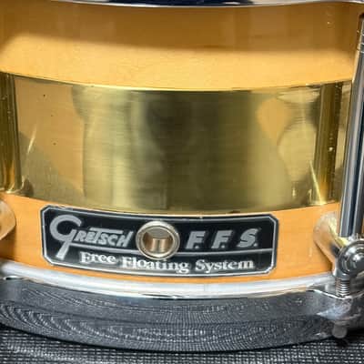 Gretsch (Legend) S-0613-FMB Free Floating 2by4 Maple-Brass-Maple 6”x13” Snare Drum RARE 2000s - Natural image 2