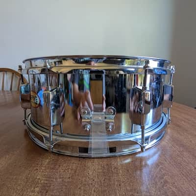Verve Percussion 14" x 5.5" Steel snare 90s image 3