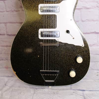 Vintage 1960 Harmony Alden H46 Stratotone Mars- Gold Sparkle - 2 Dearmond - RARE 👀 image 2