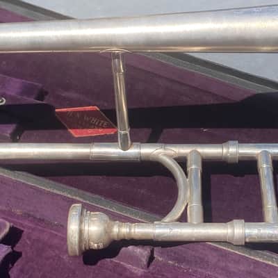 King Vintage King H. N. White "The King" Silver Trombone - Lion's Head emblem image 16