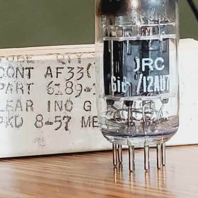 JRC 6189/12AU7WA RCA Black Plate Triple Mica 1957 MaxiPreamp2/TV-7 tested (1) tube lot image 1