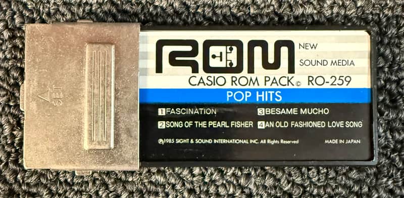 Casio Rom Pack RO-259 Pop Hits with Case, Vintage - Pre Owned *Untested* image 1