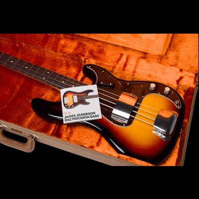 Fender James Jamerson 1962 Precision Bass 3-Tone Sunburst with Case image 5