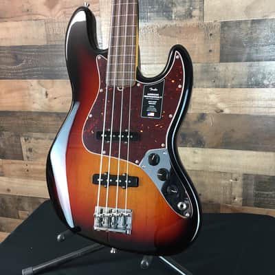Fender American Pro II Jazz Bass, FRETLESS, Sunburst, Hard Case, Free Ship 716 image 3