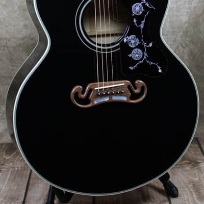 Gibson J-200 Acoustic Guitar - Ebony - W/OHC - 1991 image 2