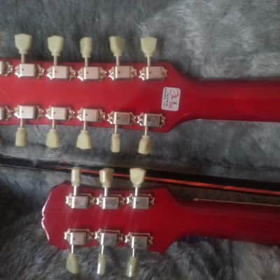Epiphone G-1275 Double Neck mid-2000s Cherry image 4