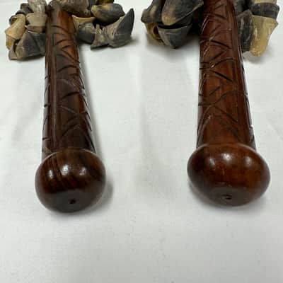 Hoof Rattles on Handles, 2-Piece, Native American Inspired, 10" Handles-NEW image 11