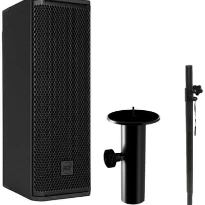 RCF NXL 14-A COMPACT 6" ACTIVE 2-WAY SPEAKER 2100W + RCF PM-KIT TT 515 Stand Adapter + ProX X-SPAM20 Pole image 1