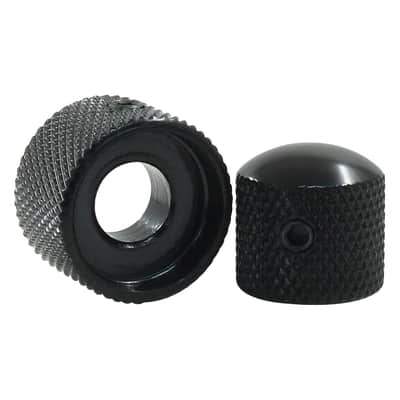 2 Pcs Guitar Black Dual Concentric Control Knobs Stacked Knobs With Allen Keys Screws For Electric Guitar Bass image 4