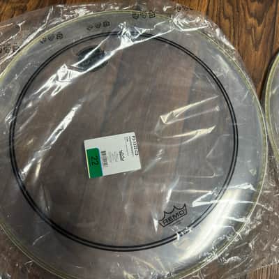 (3) Remo Powerstroke P3 Clear Bass Drum Head 22" 2010s - Clear image 1