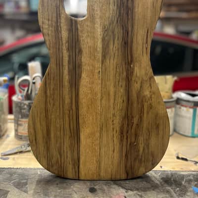 Madlad Instruments Exotic Finished Black Limba PJ-Route Precision Bass PBass Body/Pickguard Combo (made with pride in north Texas) image 2